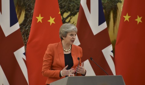 Prime Minister Theresa May arrives in China, at the start of a three day visit to the country.