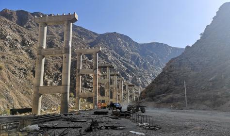 Bridge under construction by CRBC in Kyrgyzstan.