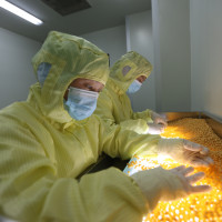 Drug production line at the production workshop of a pharmaceutical company in Meishan city, Sichuan province, China